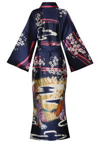 MissNina Women's Silky Kimono Robes Long Satin Bathrobes Silk Robes Japanese Dressing Gowns