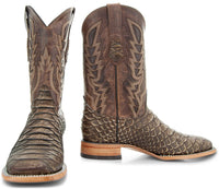 Soto Boots Mens Snakebike Python Print Boots H50032 (Tan,10)