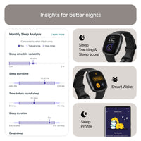 Fitbit Versa 4 Fitness Smartwatch with Daily Readiness - 3-Month Google Health Premium Membership Included - GPS, 24/7 Heart Rate, 40+ Exercise Modes, Sleep Tracking - Black/Graphite
