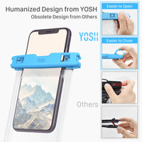 YOSH IPX8 Waterproof Phone Case 2 Pack, Fits Up to 7.0", Blue & Pink
