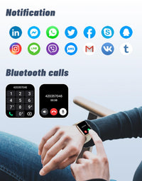GRV Smart Watches for Women Men (Answer/Make Calls), 1.8" Smartwatch for iOS/Android Phones Fitness Tracker with 100+ Sports Modes Heart Rate/Sleep Monitor Pedometer IP68 Waterproof (Milky White)