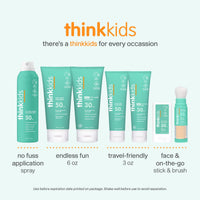 Thinkkids SPF 50+ Mineral Sunscreen, 6 Fl Oz – Safe, Natural Baby Mineral Sunscreen for Children - Water Resistant Sun Cream – Broad Spectrum UVA/UVB Sun Protection – Reef Safe