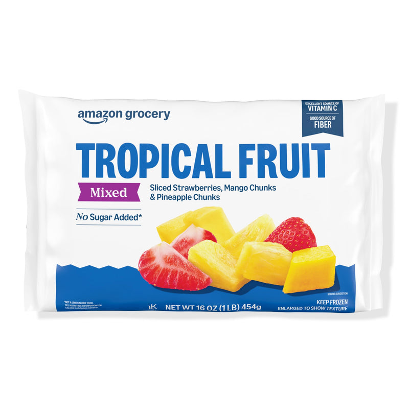Amazon Grocery, Tropical Fruit Mix, 16 Oz, Frozen (Previously Happy Belly, Packaging May Vary)