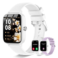 Smart Watch for Women Men (Answer/Make Call), Fitness Tracker, 1.83" HD Screen with 24-Hour Heart Rate/Sleep Monitor, IP68 Waterproof, 130+ Sports Modes, Smartwatch for Android iOS, White