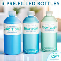 Replacement Refills - Shampoo, Conditioner, Body Wash - Tropical Waterfall