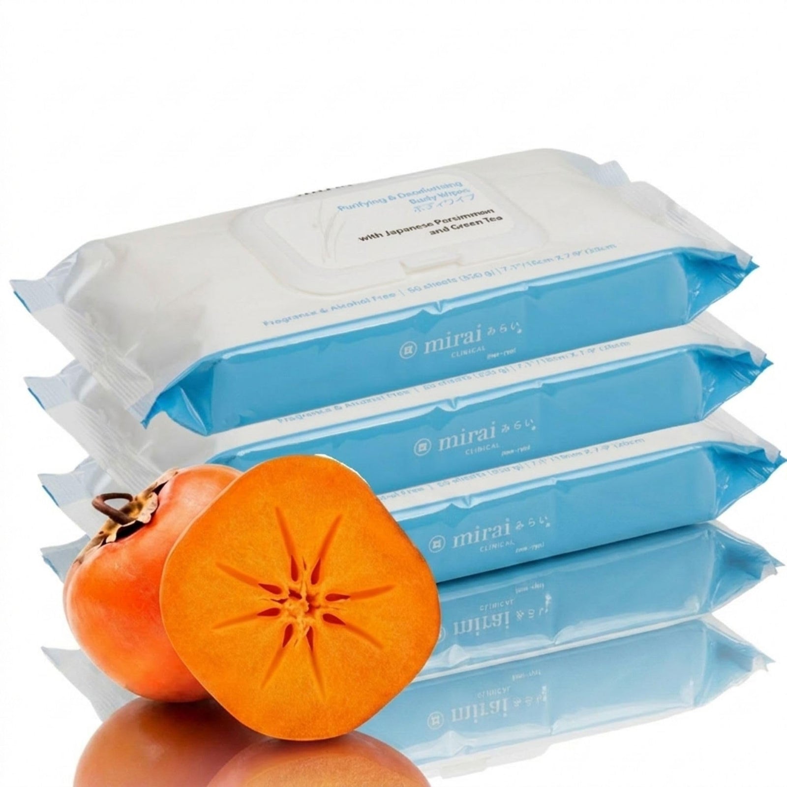 Mirai Clinical's Deodorizing Body Wipes for Women & Men - Cleansing & Refreshing Deodorant Wipes Women & Men Love - Fights Nonenal® Body Odor - For Whole Body Usage - Unscented - 3 packs.