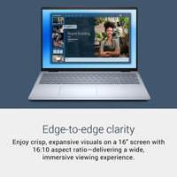 Dell 16 Laptop DC16251-16.0-inch 16:10 2K Touchscreen Display, Intel Core 7 150U Processor, 16GB DDR5 RAM, 1TB SSD, Intel Graphics, Windows 11 Home, 1 Year Basic Onsite Service, Cloud Blue