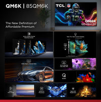 TCL 85 Inch Class QM6K Series | Mini LED QLED 4K HDR | 85QM6K, Latest Model | 120HZ-144HZ High Brightness Smart Google TV Dolby Atmos Onkyo Audio | Voice Remote Alexa Gaming Streaming Television