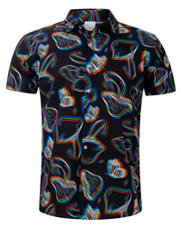 ALISISTER Rave Shirt for Men Mushroom Butterflies Funny Button Down Tops