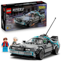 LEGO Speed Champions Time Machine from Back to The Future Building Toy for Kids - Pretend Play & Display Car Toy W/ 2 Build Modes for Boys & Girls, Ages 9+ - Gift for Birthdays - 77256