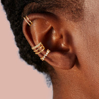 Dochais Ear Cuffs Non-Piercing Earrings for Women Cute Small Clip-On Cartilage Earring 14k Gold Plated Dainty Fake Piercings Earings Gold Style3