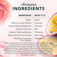 Herbal Essences Shampoo, Rose Hips + Passionfruit - Smooth Collection, Shiny Hair with Vitamin E & Jojoba, Safe for Color Treated Hair, Floral Scent, Cruelty-Free, Dermatologist-Tested, 29.2 Fl Oz