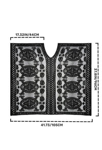 Women's Swimwear Cover-Up for Beach and Pool, Lace V-Neck Swimsuit Dress, Bikini Cover-Up (Black)