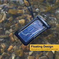 ProCase 2 Pack Floating Waterproof Phone Pouch IPX8, Universal Dry Bag Fits iPhone 17/16/15/14/13 Series, Galaxy S24/S23/S22, Pixel 8/7 (Up to 7”), Touchscreen, Underwater & Snow Protection -Black