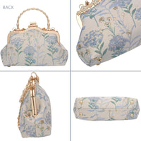 YeBon Retro Shoulder Chain Messenger Clutch Chinese Style Embroidered Jacquard Women's Evening Bags