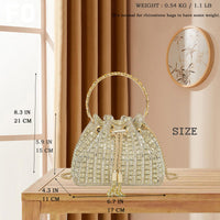 BBTT.ful Sparkly Diamond Evening Bag Clutch Purses for Women Rhinestone Purse Glitter Handbag for Party Prom Cocktail(gold)