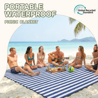 Genovega Waterproof Sandproof Beach Blanket Picnic Outdoor Mat Rug Extra Large Foldable Sand Free Big Giant XL Towel Car Essential Roadtrip Gadget Rv Accessories Gear Must Have Hiking Item Necessities