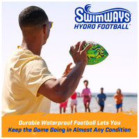 SwimWays Hydro Waterproof Football for Outdoor and Pool Games; Ages 5+