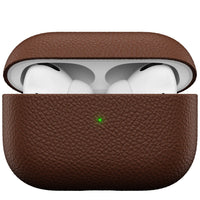 KeyBudz AirPods Pro Leather Case - Handcrafted Fully-Wrapped Genuine Italian Leather Compatible with AirPods Pro (Natural Brown)