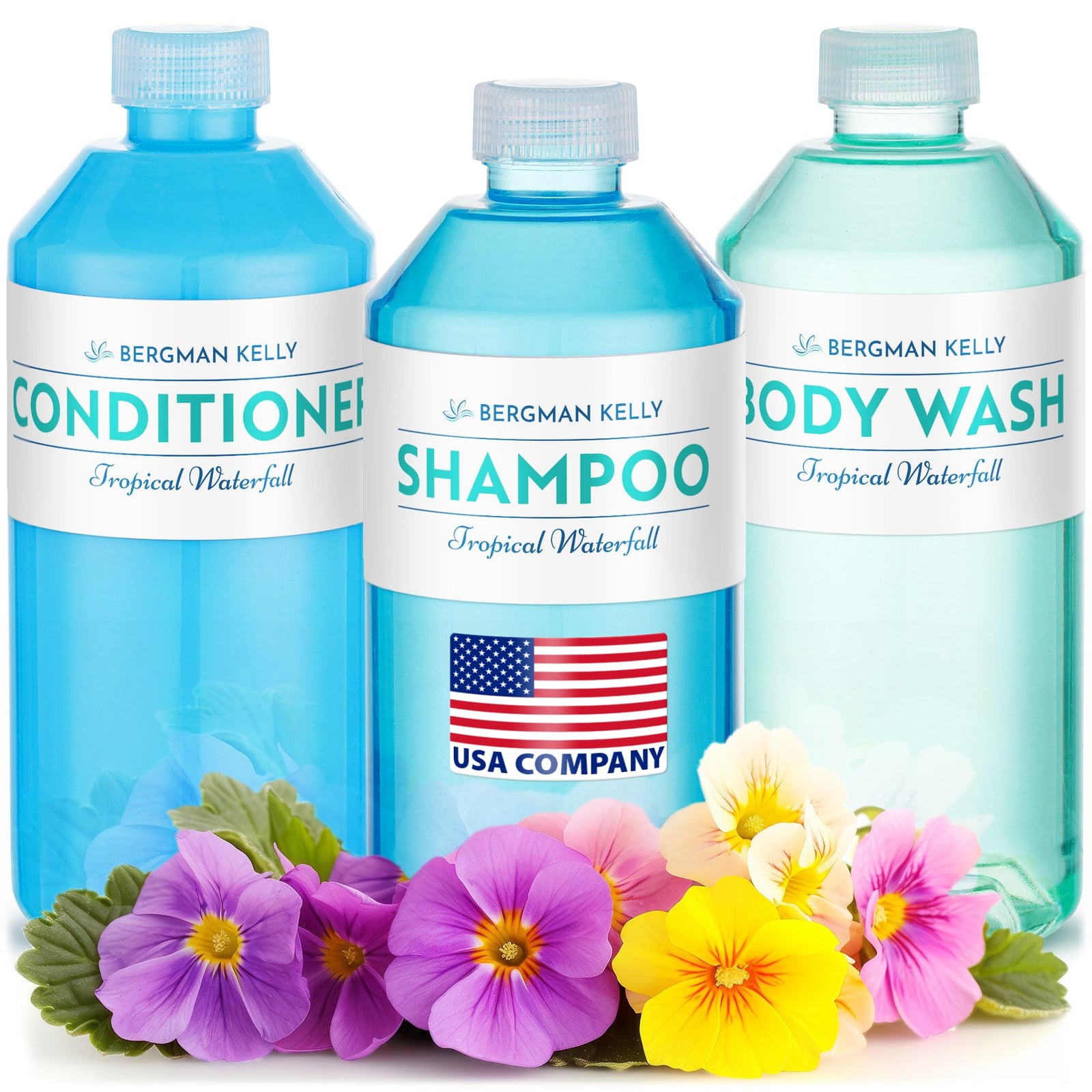 Replacement Refills - Shampoo, Conditioner, Body Wash - Tropical Waterfall