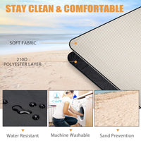 G GOOD GAIN Picnic Blankets Waterproof Extra Large - Outdoor Blanket Sand Free Foldable with Carry Strap for Beach, Camping, Park Grass, Hiking, Travel, Concerts, Indoor (Sand Yellow)