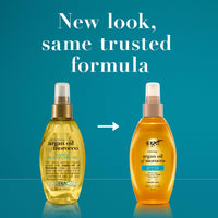 OGX Renewing + Argan Oil of Morocco Weightless Healing Dry Oil Spray, Lightweight Hair Oil Mist for Split Ends, Frizzy Hair and Flyaways, Paraben-Free, Sulfated-Surfactants Free, 4 Fl Oz
