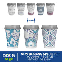 Dixie To Go Paper Coffee Cups With Lids, 12 oz, 156 Count (6 packs of 26 cups), Disposable Insulated Paper Cups for On-The-Go Hot or Cold Beverages