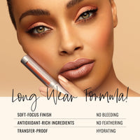 Runway Rogue Silk Glam Liquid Lipstick, Long Wear Frosted Pale-Pink Lipstick, ‘Trophy Wife’