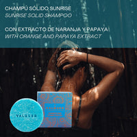 Valquer Exotic Sunrise Shampoo Bar (orange and papaya extract). Antioxidant, Moisturizing and Purifying. Soap free, No Plastics, natural shampoo 50g
