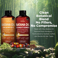 Okaga Batana Oil Shampoo & Conditioner Bundle, Citrus Shower Set, 10.15 oz