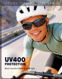 KALIYADI Sports Polarized Sunglasses Men UV400 Protection for Fishing Driving Cycling, Blue/Black/Green/Red, 4 Pack
