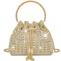 BBTT.ful Sparkly Diamond Evening Bag Clutch Purses for Women Rhinestone Purse Glitter Handbag for Party Prom Cocktail(gold)