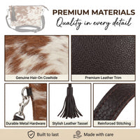 Trec Tech Western Crossbody bag for Women Hair-On Cowhide Purse