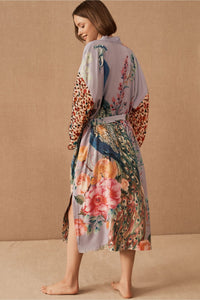 NFASHIONSO Women's Fashion Geometry Print Cover ups Tunic Kimono Cardigan Shawl
