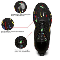 Soulsfeng Mens Running Shoes Lightweight Breathable Fashion Stylish Sports Workout Gym Tennis Walking Black Sneakers for Men Size 12 US
