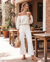 luvamia Wide Leg Jeans for Women Trendy High Waisted Flare Jeans Cropped Denim Pants Stretchy Baggy with Patch Pockets Womens Jeans Stretchy Womens Jeans Size 8 White Slacks for Women Size 10