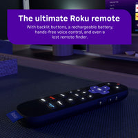 Roku Ultra - Ultimate Streaming Player - 4K Streaming Device for TV with HDR10+, Dolby Vision & Atmos - Bluetooth & Wi-Fi 6 - Rechargeable Voice Remote Pro with Backlit Buttons - Free & Live TV
