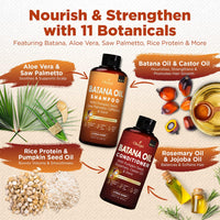 Okaga Batana Oil Shampoo & Conditioner Bundle, Citrus Shower Set, 10.15 oz