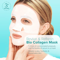 Ebanel Bio Collagen Face Mask, 4-Pack Hydrating Overnight Korean Sheet Mask