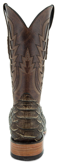 Soto Boots Mens Snakebike Python Print Boots H50032 (Tan,10)