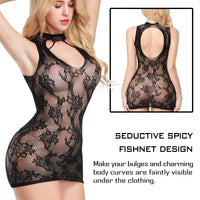 Famstar Sexy Lingerie for Women Naughty Fishnet Lingerie Set Bodysuit Outfits Teddy Babydoll Erotic Mesh Women’s Outfits