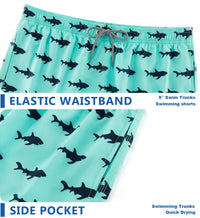 APTRO Men's Swim Trunks 9" Quick Dry Bathing Suit Big & Tall Beach Swimsuits #139 Shark 1X