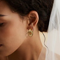 SHERLOVE Chunky Gold Earrings Women Statement Drop Dangle Knot Earrings