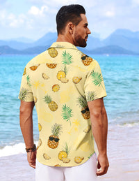 COOFANDY Mens Hawaiian Shirts Short Sleeve Button Down Summer Shirt Tropical Beach Wear