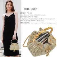 BBTT.ful Sparkly Diamond Evening Bag Clutch Purses for Women Rhinestone Purse Glitter Handbag for Party Prom Cocktail(gold)