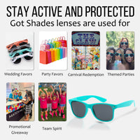 UV Protection Sunglasses Men & Women – Lightweight & Durable Unisex 80’s Retro Shades with Flexible Hinges, Bulk 10-Pack