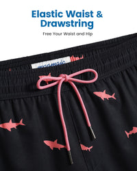 Maamgic Swim Trunks Men 2 in 1 Bathing Suit, Quick Dry Men Swimming Trunks with Zipper Pockets, 7 Inch