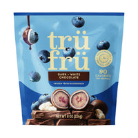 Tru Fru, Frozen, Blueberries In White And Dark Chocolate, 8 Ounce
