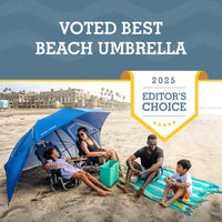 Sport-Brella Super-Brella UPF 50+ Sun & Rain Canopy Umbrella – 8-Foot Beach, Sports & Camping Shelter