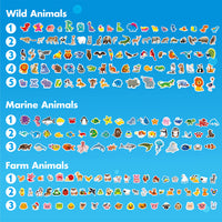 2680+ Animal Stickers, 64 Sheets Adorable Cartoon Animal Designs, Various Themes Motivational Animal World Labels for Teacher Classroom Reward Gift Encourage Kids to Do Chores Go to the Toilet